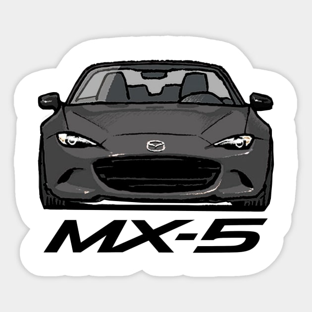 MX5 Miata ND Grey Sticker by Woreth